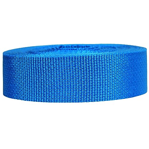 Strapworks WSR-PRO-LWP-112-10Y-PBL Polypropylene Webbing Poly Strapping für Outdoor DIY Gear Repair Pet Collars Crafts - 3,8 cm x 9,1 m, PP, Pacific Blue, 1.5" x 10 yard von Strapworks