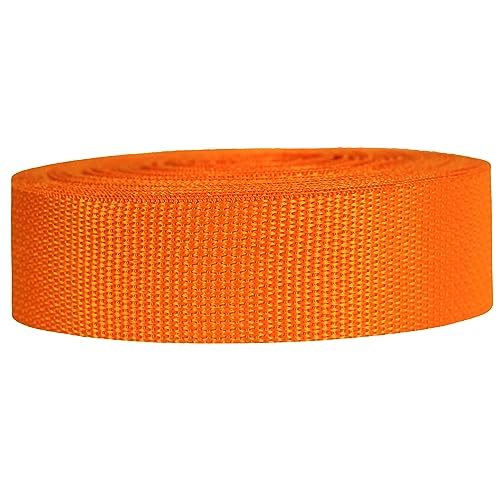 Strapworks WSR-PRO-LWP-112-25Y-ONG Polypropylene Webbing Poly Strapping für Outdoor DIY Gear Repair Pet Collars Crafts-3,8 cm x 23 Meter, PP, Orange, 1.5" x 25 yard von Strapworks