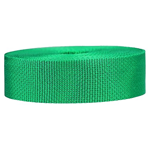 Strapworks WSR-PRO-LWP-112-50Y-KGN Lightweight Polypropylene Webbing Poly-Umreifung für Outdoor-DIY-Ausrüstungsreparatur, Haustierhalsbänder, Basteln, 3,8 cm x 45,7 m, Kelly-Grün, (PP), 1.5" x 50 yard von Strapworks