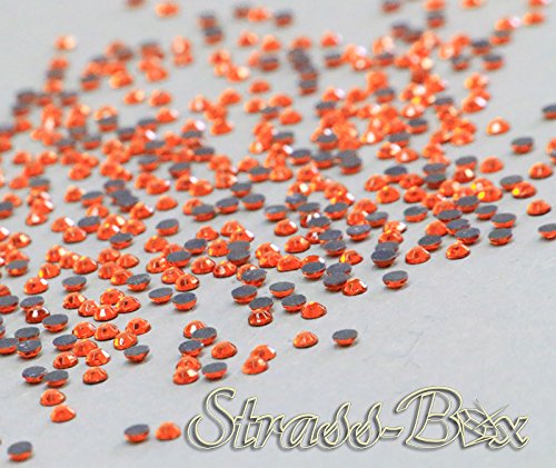 Hotfix 2CUT Strasssteine SS10 Hyacinth 500-70000 Menge wählbar Orange 2.500 von Strass-Box 2Cut