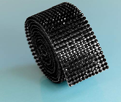 Hotfix Jet Mesh Strassband SS8 Borte zum aufbügeln Strasssteine, Breite wählbar, 1,15m lang 12reihig / 39mm x 1150mm Hotfix Jet Mesh Strassband SS8 Borte zum aufbügeln Strasssteine, Breite wählbar, 1,15m lang 12reihig / 39mm x 1150mm von Strass-Box Bänder Hotfix