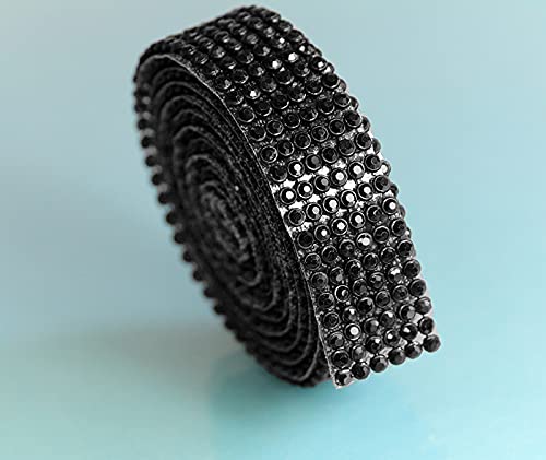 Hotfix Jet Mesh Strassband SS8 Borte zum aufbügeln Strasssteine, Breite wählbar, 1,15m lang 6reihig / 20mm x 1150mm Hotfix Jet Mesh Strassband SS8 Borte zum aufbügeln Strasssteine, Breite wählbar, 1,15m lang 6reihig / 20mm x 1150mm von Strass-Box Bänder Hotfix