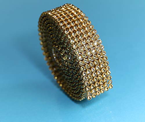 Hotfix LCT/Gold Mesh Strassband SS8 Borte zum aufbügeln Strasssteine, Breite wählbar, 1,15m lang 6reihig / 20mm x 1150mm Hotfix LCT/Gold Mesh Strassband SS8 Borte zum aufbügeln Strasssteine, Breite wählbar, 1,15m lang 6reihig / 20mm x 1150mm von Strass-Box Bänder Hotfix