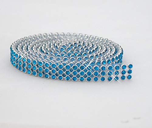 Hotfix Peacock Blue/türkisblau Silver Mesh Strassband SS8 Borte zum aufbügeln, Strasssteine, Breite wählbar, Mind. 1,15m lang Hotfix Peacock Blue/türkisblau Silver Mesh Strassband SS8 Borte zum aufbügeln, Strasssteine, Breite wählbar, Mind. 1,15m lang von Strass-Box Bänder Hotfix