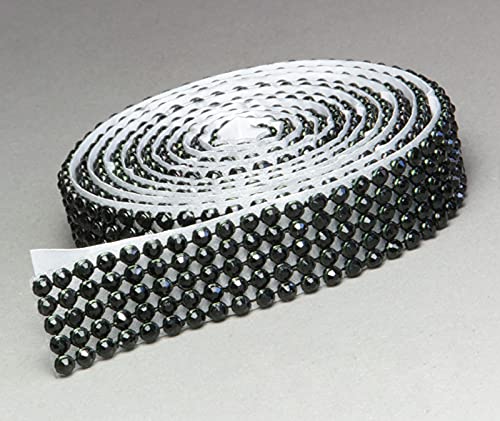 Jet Mesh Strassband SS8 Borte SELBSTKLEBEND Strasssteine Schwarz, Breite wählbar, 1,15m lang, Chaton Strass 5reihig / 16mm x 1150mm Jet Mesh Strassband SS8 Borte SELBSTKLEBEND Strasssteine Schwarz, Breite wählbar, 1,15m lang, Chaton Strass 5reihig / 16mm x 1150mm von Strass-Box Bänder selbstklebend