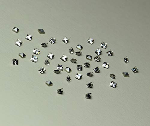 CHATON Square Strasssteine 2 mm Crystal Quadrat 10 Stück von Strass-Box Chaton