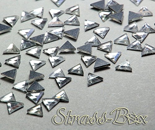Hotfix DMC Dreieck Crystal 6x6 mm Stückzahl wählbar Glas Formen Strasssteine 250 von Strass-Box DMC Formen