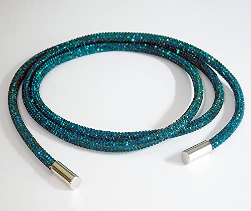 Strass-Box Rhinestone Rope Peacock Blue/Türkis/Petrol/Silber/Glitzerkordel für Hoodie Strass-Box Rhinestone Rope Peacock Blue/Türkis/Petrol/Silber/Glitzerkordel für Hoodie von Strass-Box