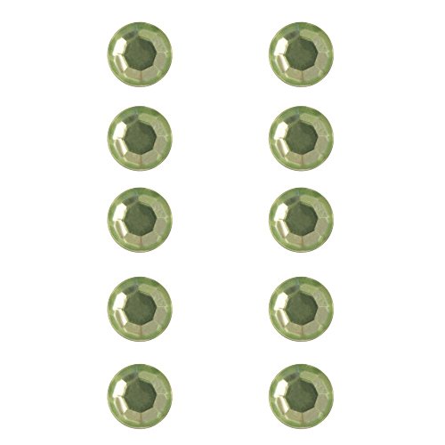 Plastik-Strasssteine, selbstklebend, h.grün, 5 mm, SB-Btl. 80 Stück von Strass