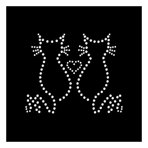 Strasselse Strassmotiv kleine Katzensilhouette - Bügelbild Applikation kristallklar - Glitzerbild für T-Shirt Jacke Tasche etc. - Strass-Applikation zum Aufbügeln - Gr. 10 x 9 cm von Strasselse