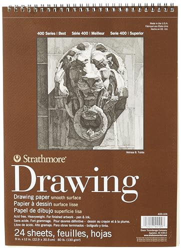 Strathmore (400-104 400 Series Drawing, glatte Oberfläche, 9x12, 24 Blatt von Strathmore