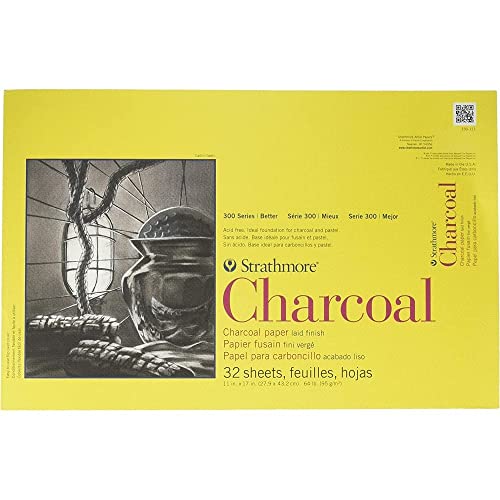 Strathmore 300 Series Charcoal Pad White, 11"x17" Glue Bound, 32 Sheets von Strathmore