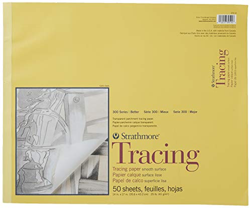 Strathmore 370-14 300 Series Zeichenblock, 35,6 x 43,2 cm, mit Klebeband, 50 Blatt, weiß von Strathmore
