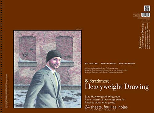 Strathmore 400 Series Heavy Weight Zeichenblock, mittlere Oberfläche, Papier, Weiß, 18" x 24" von Strathmore