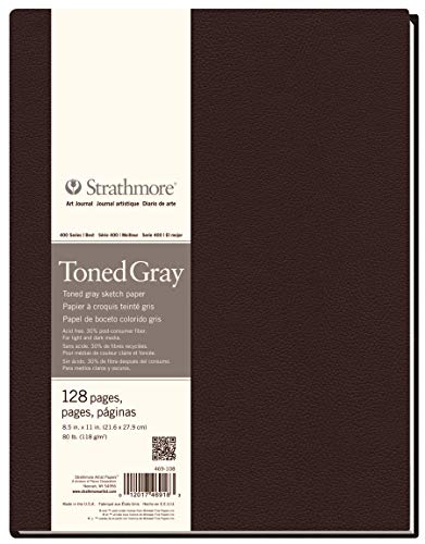 Strathmore (469-108 Künstler-Skizzenbuch, Papier, Grau, 22 x 28 cm Strathmore (469-108 Künstler-Skizzenbuch, Papier, Grau, 22 x 28 cm von Strathmore