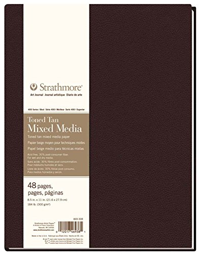 Strathmore 469-308 Hardbound Mixed Media Art Journal, 21,6 x 27,9 cm, getöntes Hellbraun, 48 Seiten Strathmore 469-308 Hardbound Mixed Media Art Journal, 21,6 x 27,9 cm, getöntes Hellbraun, 48 Seiten von Strathmore