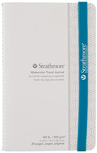 Strathmore 500 Series Aquarell-Reisetagebuch, Kaltpresse, 12,7 x 20,3 cm, 20 Seiten, Weiß Strathmore 500 Series Aquarell-Reisetagebuch, Kaltpresse, 12,7 x 20,3 cm, 20 Seiten, Weiß von Strathmore