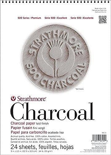 Strathmore 500 Series Charcoal, Papier, Weiß, 9x12 von Strathmore