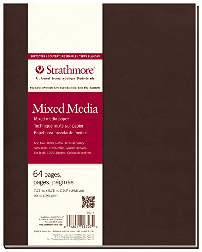 Strathmore 567-7-1 Softcover Mixed Media Art Journal, 19,7 x 24,8 cm, Weiß, 64 Seiten von Strathmore