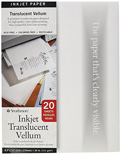 Strathmore 59-803 bedruckbares Pergamentpapier, 20 Blatt, durchscheinend, 8,5 x 11, mehrfarbig Strathmore 59-803 bedruckbares Pergamentpapier, 20 Blatt, durchscheinend, 8,5 x 11, mehrfarbig von Strathmore