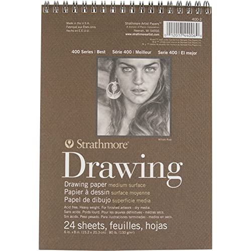 Strathmore 62400200 Zeichenpapier, mittelgroß, 15,2 x 20,3 cm, 24 Blatt von Strathmore