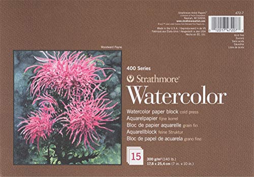 Strathmore Aquarellblock der Serie 400, 17,8 x 25,4 cm, 15 Blatt Strathmore Aquarellblock der Serie 400, 17,8 x 25,4 cm, 15 Blatt von Strathmore