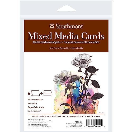 Strathmore Cards & Envelopes 5"X6.875" 6/Pkg-Mixed Media von Strathmore