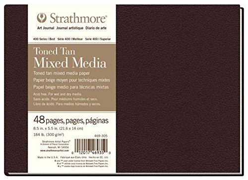 Strathmore Hardcover Art Journal Toned Tan Mixed Media 8.5"x5.5" Toned Tan von Strathmore