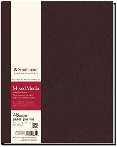 Strathmore (566-11 STR-566-11 48 Blatt Nr. 90 Mixed Media Art Journal, 27,9 x 35,6 cm, 27,9 x 35,6 cm, Weiß, 24 Stück von Strathmore