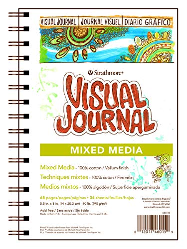 Strathmore Visual Journal Mixed Media Pergamentpapier 14 cm x 20,3 cm, 34 Blatt von Strathmore