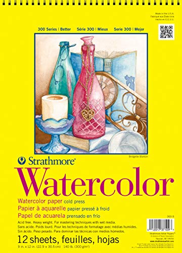Strathmore WATERCOLOR Serie 300, feines Aquarellpapier 22.9 x 30.5cm, 300g/m², 12 Blatt Strathmore WATERCOLOR Serie 300, feines Aquarellpapier 22.9 x 30.5cm, 300g/m², 12 Blatt von Strathmore