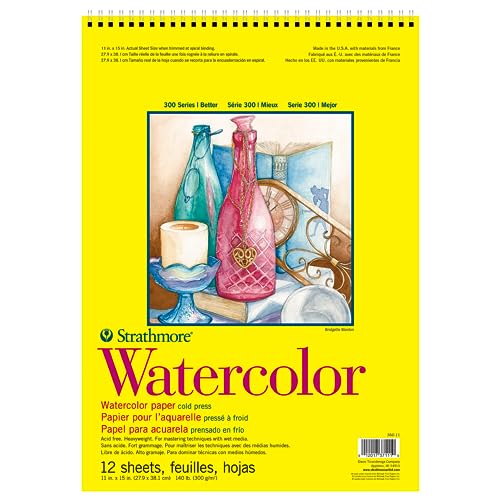 Strathmore Watercolor Spiral Paper Pad 11 x 15-inch, 12 Sheets, White, 11"X15" Strathmore Watercolor Spiral Paper Pad 11 x 15-inch, 12 Sheets, White, 11"X15" von Strathmore