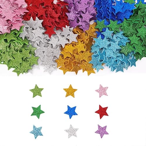 Strehknewen 270 Stück Sterne sticker,Sterne Moosgummi Sticker,Glitzersticker,Selbstklebende Glitzer Sticker in 9 Farben & 3 cm, Ideal für Sammelalben, Grußkarten & DIY Dekoration Strehknewen 270 Stück Sterne sticker,Sterne Moosgummi Sticker,Glitzersticker,Selbstklebende Glitzer Sticker in 9 Farben & 3 cm, Ideal für Sammelalben, Grußkarten & DIY Dekoration von Strehknewen