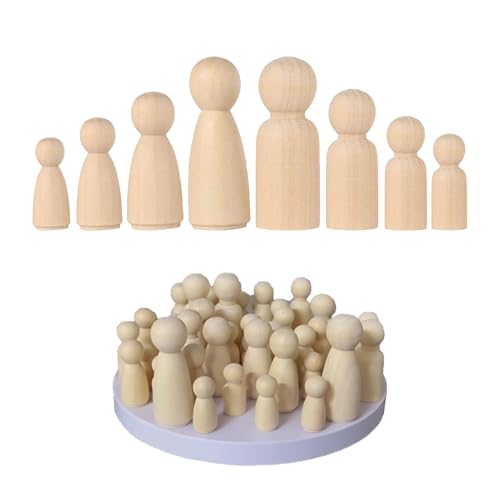 Strehknewen 50 Stück Holzfiguren, Holzfiguren zum Bemalen – Spielfiguren Familie Puppen, DIY Holzkegel für Weihnachten, Hochzeit, Geburtstag, Deko und Bastelprojekte Strehknewen 50 Stück Holzfiguren, Holzfiguren zum Bemalen – Spielfiguren Familie Puppen, DIY Holzkegel für Weihnachten, Hochzeit, Geburtstag, Deko und Bastelprojekte von Strehknewen
