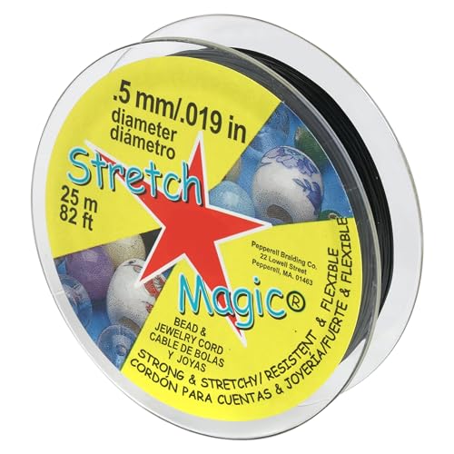Black Stretch Magic Faden, 0,5 mm, 25 Meter Black Stretch Magic Faden, 0,5 mm, 25 Meter von Stretch Magic