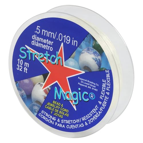 Stretch Magic SM05PE5 Perlenschnur, Gummi, Perle (Pearl), 0.5 mm Stretch Magic SM05PE5 Perlenschnur, Gummi, Perle (Pearl), 0.5 mm von Stretch Magic