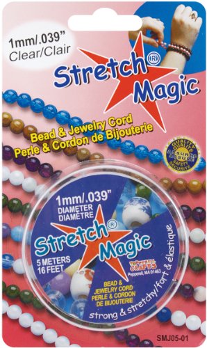 Stretch Magic Rolle, klar Schmuck Schnur, Cord, transparent, 15x9x2 cm, 5 von Stretch Magic