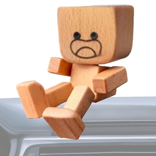 Streysisl Armaturenbrett-Figur aus Holz, Wackelfüße, Holzfigur, Puppe, Innendekoration für Auto, Damen, Herren, Tochter, Ehefrau, Geburtstag, LKW, Limousinen, Zuhause, Schlafzimmer, Bücherregal Streysisl Armaturenbrett-Figur aus Holz, Wackelfüße, Holzfigur, Puppe, Innendekoration für Auto, Damen, Herren, Tochter, Ehefrau, Geburtstag, LKW, Limousinen, Zuhause, Schlafzimmer, Bücherregal von Streysisl