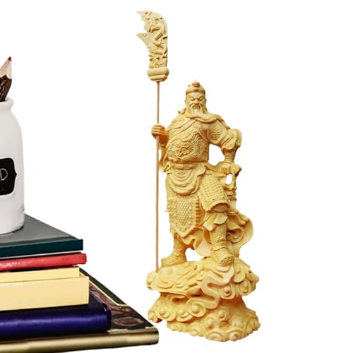 Streysisl Chinesische Guan Yu-Statue, Schreibtisch-Guan-Yu-Holzfigur, Gott des Reichtums, Heimdekoration, Tischdekoration, Glücks-Skulptur für den Schreibtisch Streysisl Chinesische Guan Yu-Statue, Schreibtisch-Guan-Yu-Holzfigur, Gott des Reichtums, Heimdekoration, Tischdekoration, Glücks-Skulptur für den Schreibtisch von Streysisl