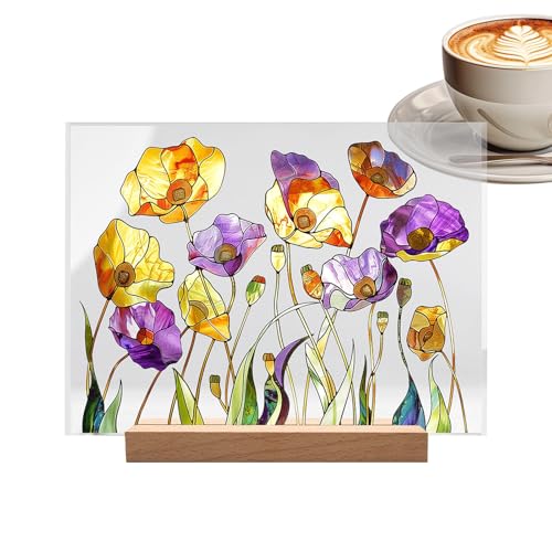 Streysisl Gebeizte Acryl- -Tischdekoration, farbenfroher -Lichtfänger, durchscheinendes Blumendesign, Kunst- und Bastelarbeiten, Tischdekoration für Zuhause, Wohnheim Streysisl Gebeizte Acryl- -Tischdekoration, farbenfroher -Lichtfänger, durchscheinendes Blumendesign, Kunst- und Bastelarbeiten, Tischdekoration für Zuhause, Wohnheim von Streysisl
