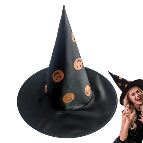 Streysisl Hexenhut für Damen, Halloween, spitzer schwarzer Hexenhut, Kostümzubehör, Hexenhüte für, Garten, Hof von Streysisl