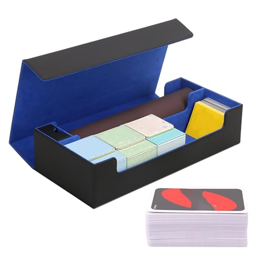 Streysisl Karton-Aufbewahrungsbox für Sammelkarten, einfacher Zugriff, Kartenspiel-Aufbewahrung, PU-Leder, Magnetverschluss, mit Trennwänden für Sammelkarten, Baseballkarten Streysisl Karton-Aufbewahrungsbox für Sammelkarten, einfacher Zugriff, Kartenspiel-Aufbewahrung, PU-Leder, Magnetverschluss, mit Trennwänden für Sammelkarten, Baseballkarten von Streysisl