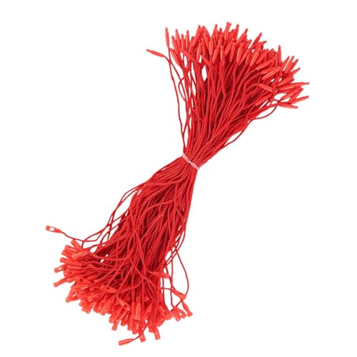 Streysisl Kleideretikettenschnur, 100 x hängende Etikettenschnur, Schnappverschluss, hängende Etikettenschnur, Etikettenseil für Kleidungsanhänger Streysisl Kleideretikettenschnur, 100 x hängende Etikettenschnur, Schnappverschluss, hängende Etikettenschnur, Etikettenseil für Kleidungsanhänger von Streysisl