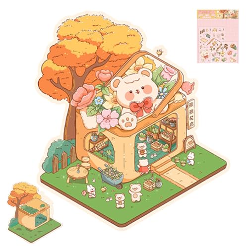Streysisl Miniatur-Szenen-Aufkleber, Cartoon-Haus-Aufkleber, 3D-Effekt, machen Sie Ihre eigene Szenen-Aufkleber, Scrapbooking-Dekorationswerkzeug für Kinder und Erwachsene Streysisl Miniatur-Szenen-Aufkleber, Cartoon-Haus-Aufkleber, 3D-Effekt, machen Sie Ihre eigene Szenen-Aufkleber, Scrapbooking-Dekorationswerkzeug für Kinder und Erwachsene von Streysisl