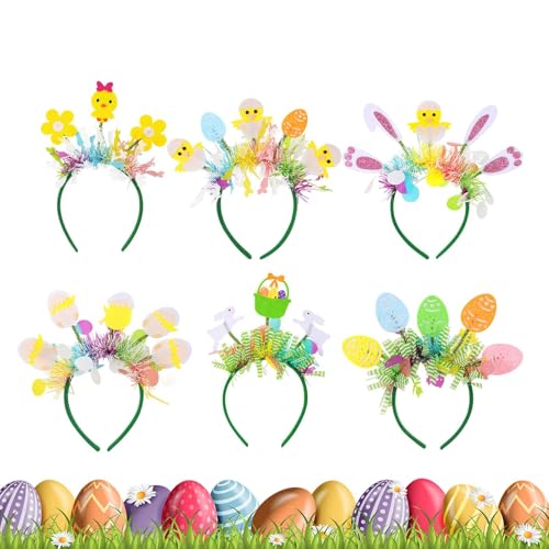Streysisl -Stirnbänder für Kinder, Haarbänder, Haarreifen, Kopfbedeckung, Haarspangen, niedliche Osterkopfschnalle, Happy Easter Day, Haarband-Zubehör für Kinder und Erwachsene von Streysisl