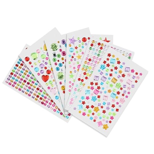 Streysisl Strass-Aufkleber | Kreative Acryl-Strasssteine, zum Abziehen und Aufkleben von Strasssteinen, Bastelsteine, selbstklebende Edelsteine, Schmuckaufkleber für Kinder Streysisl Strass-Aufkleber | Kreative Acryl-Strasssteine, zum Abziehen und Aufkleben von Strasssteinen, Bastelsteine, selbstklebende Edelsteine, Schmuckaufkleber für Kinder von Streysisl