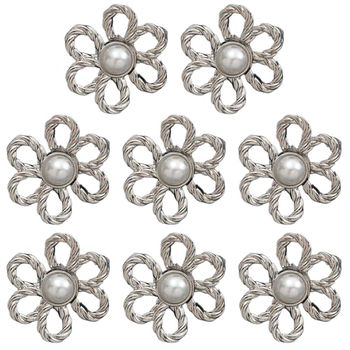 Streysisl Taillenspanner für Hosen für Damen, Blumenknopfnadeln, 8 Stück, abnehmbare, verstellbare Hosenverschluss-Schnalle für Taillenformung, Freizeitkleidung, Mode-Accessoire Streysisl Taillenspanner für Hosen für Damen, Blumenknopfnadeln, 8 Stück, abnehmbare, verstellbare Hosenverschluss-Schnalle für Taillenformung, Freizeitkleidung, Mode-Accessoire von Streysisl