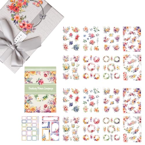Streysisl Wiederverwendbare Stickerbücher, Stickerbuch für | Vorgeschnittene wasserdichte Retro Stickerbücher Set | Multifunktionale Planer Dekoration, Streysisl Wiederverwendbare Stickerbücher, Stickerbuch für | Vorgeschnittene wasserdichte Retro Stickerbücher Set | Multifunktionale Planer Dekoration, von Streysisl