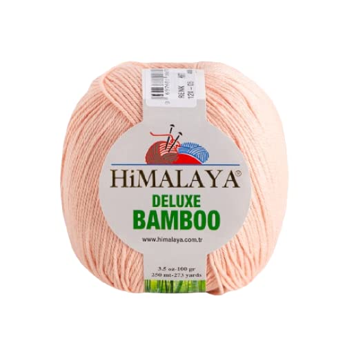 Strickfein Himalaya Deluxe Bamboo Wolle Strickgarn 60% Bambus 40% Baumwolle 100gr 124-05 Korall von Strickfein
