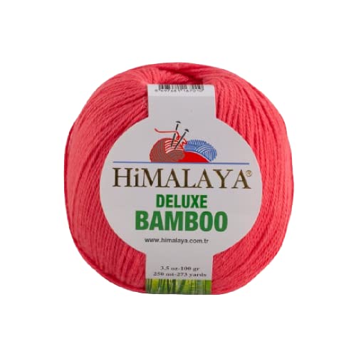Strickfein Himalaya Deluxe Bamboo Wolle Strickgarn 60% Bambus 40% Baumwolle 100gr 124-09 Rot Pink von Strickfein